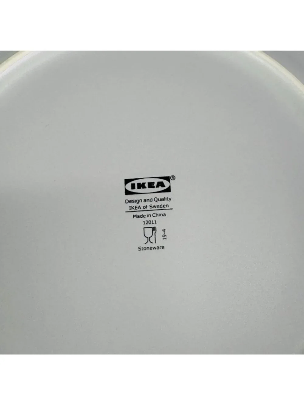 Ikea of Sweden 12011 Solid Gray Matte Round Stoneware 10.25
